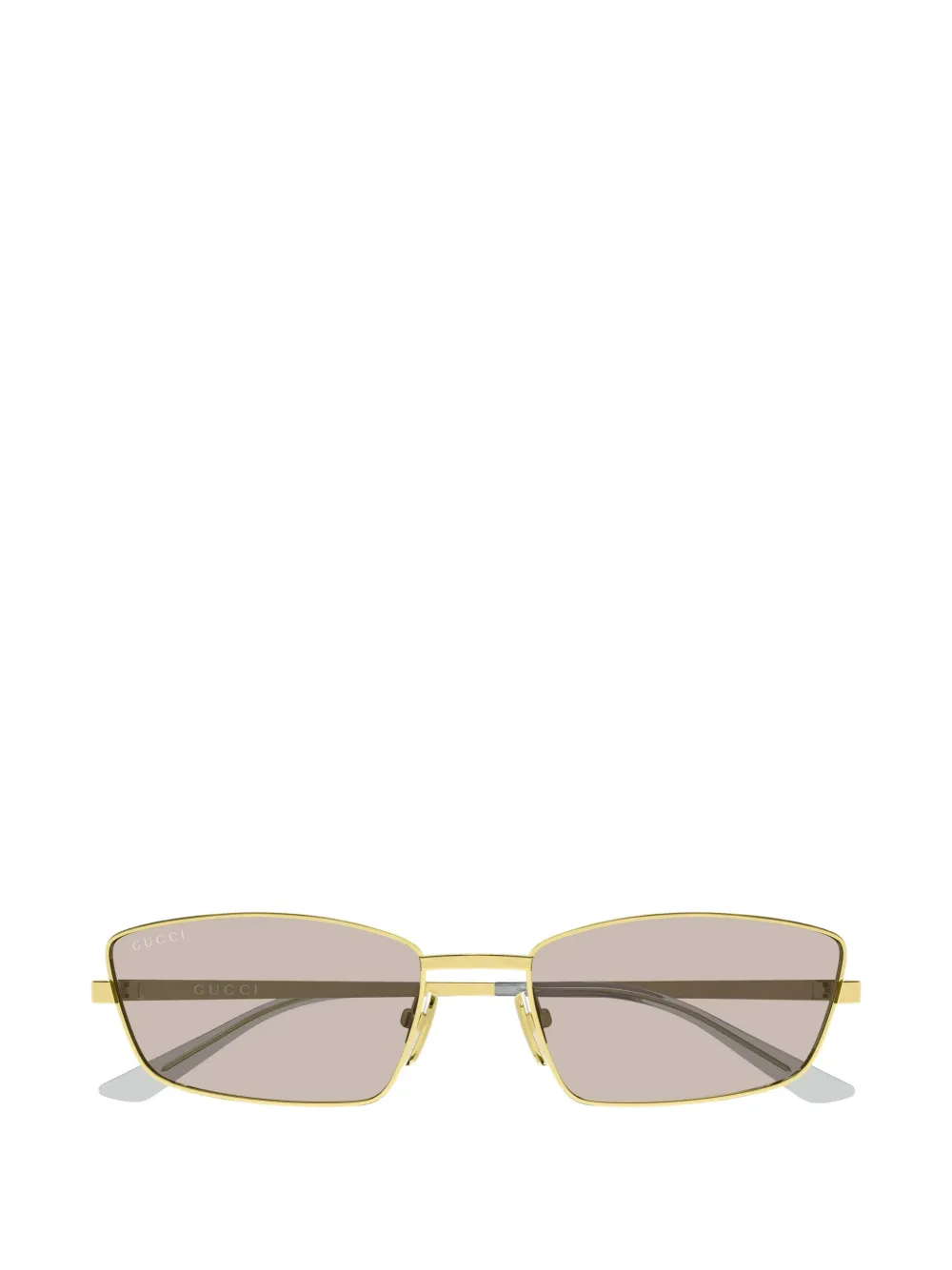 Gucci Eyewear Zonnebril met rechthoekig montuur Goud