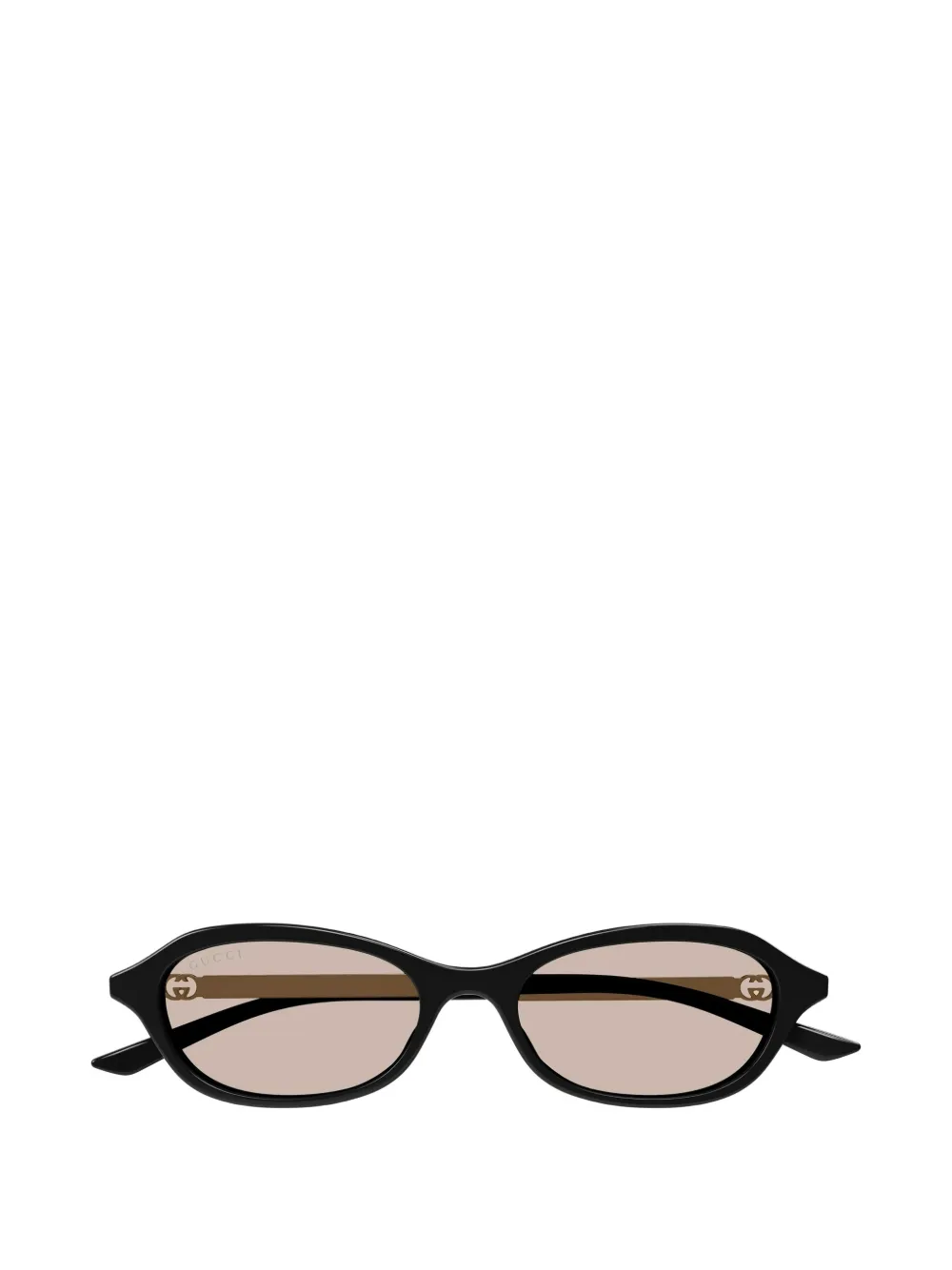 Gucci Eyewear Occhiali da sole GG ovali con montatura a giorno - Nero