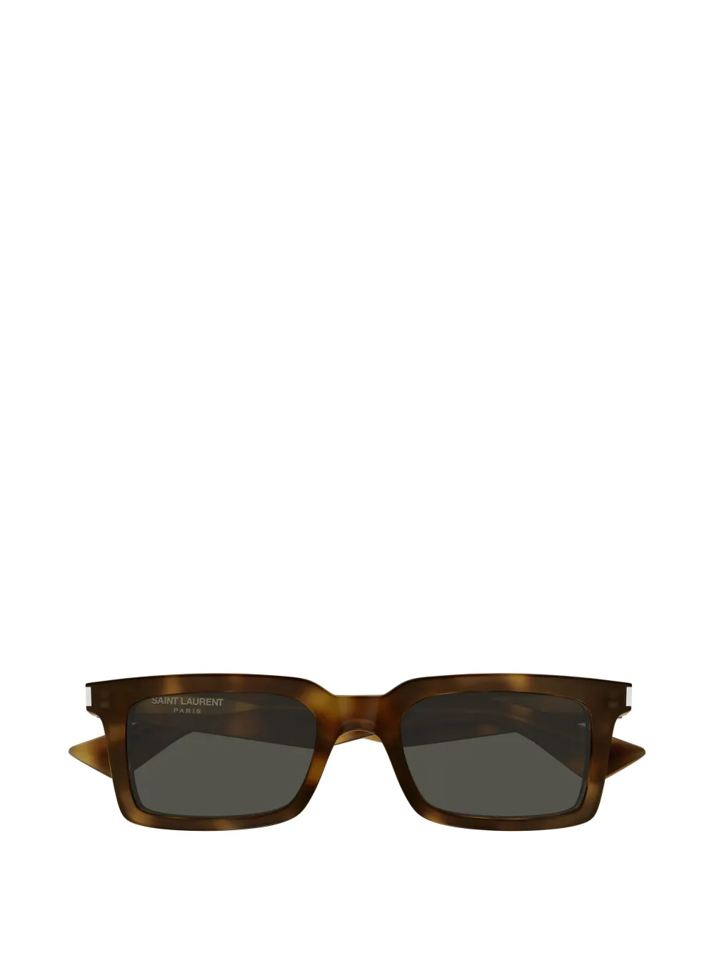 Saint Laurent Eyewear Zonnebril met rechthoekig montuur Bruin