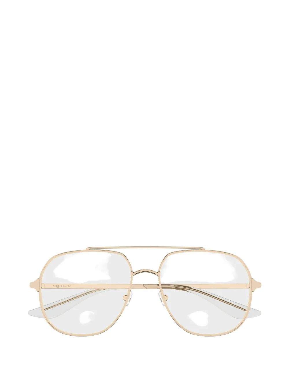 Alexander McQueen Eyewear Bril met geometrisch montuur Goud