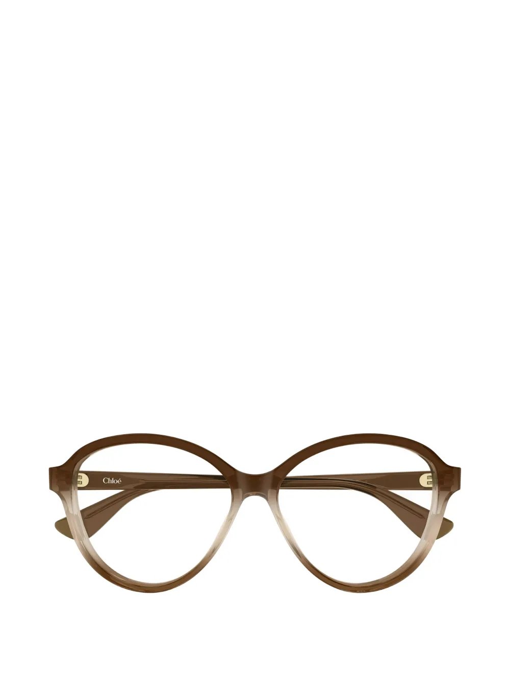 Chloé Eyewear Bril met rond montuur Bruin