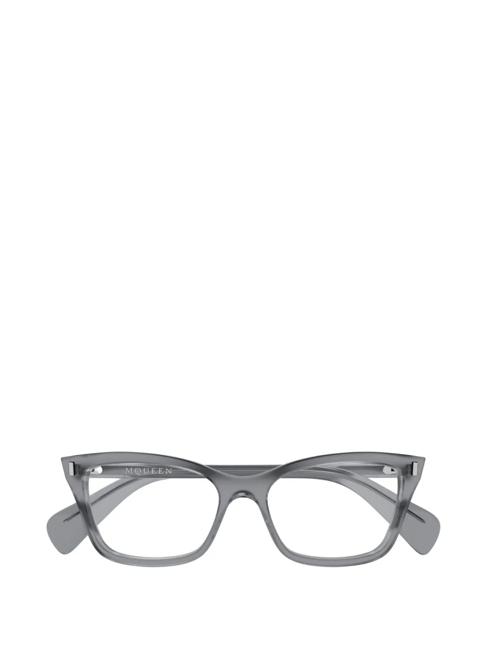 Alexander McQueen Eyewear rectangle-frame glasses - Grigio