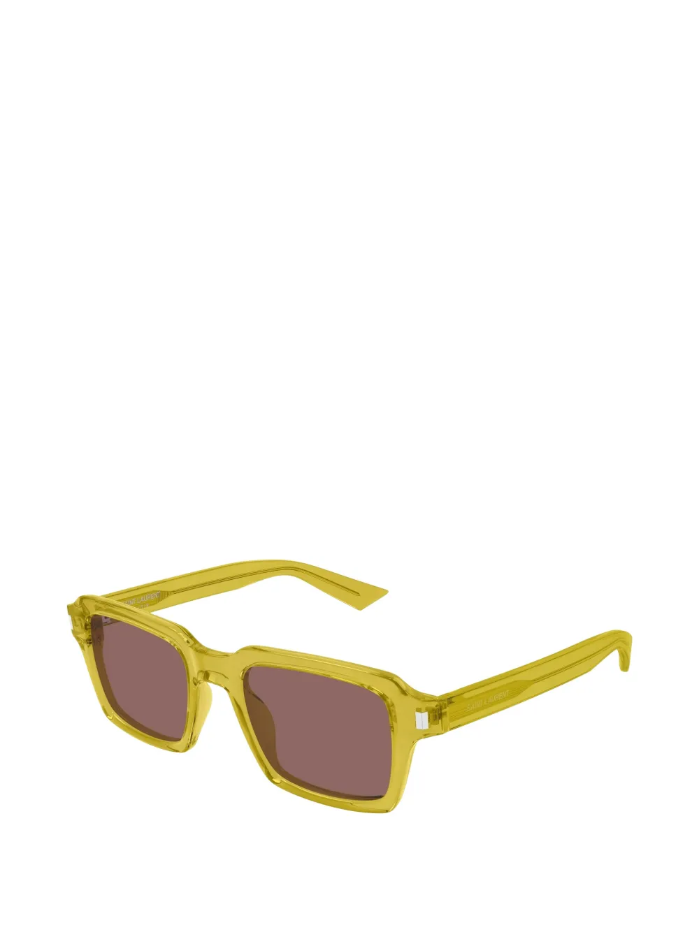 Saint Laurent Eyewear Zonnebril met vierkant montuur Geel
