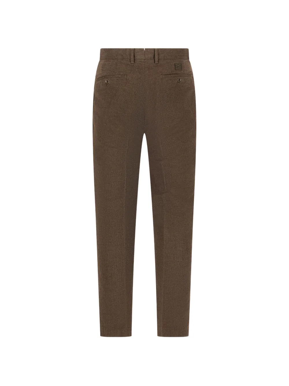 Incotex herringbone straight-leg trousers Bruin