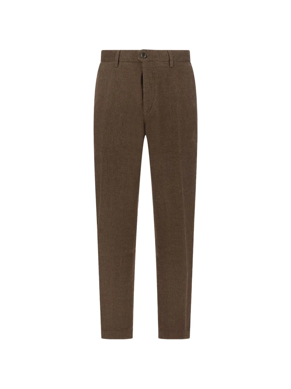 Incotex herringbone straight-leg trousers Bruin