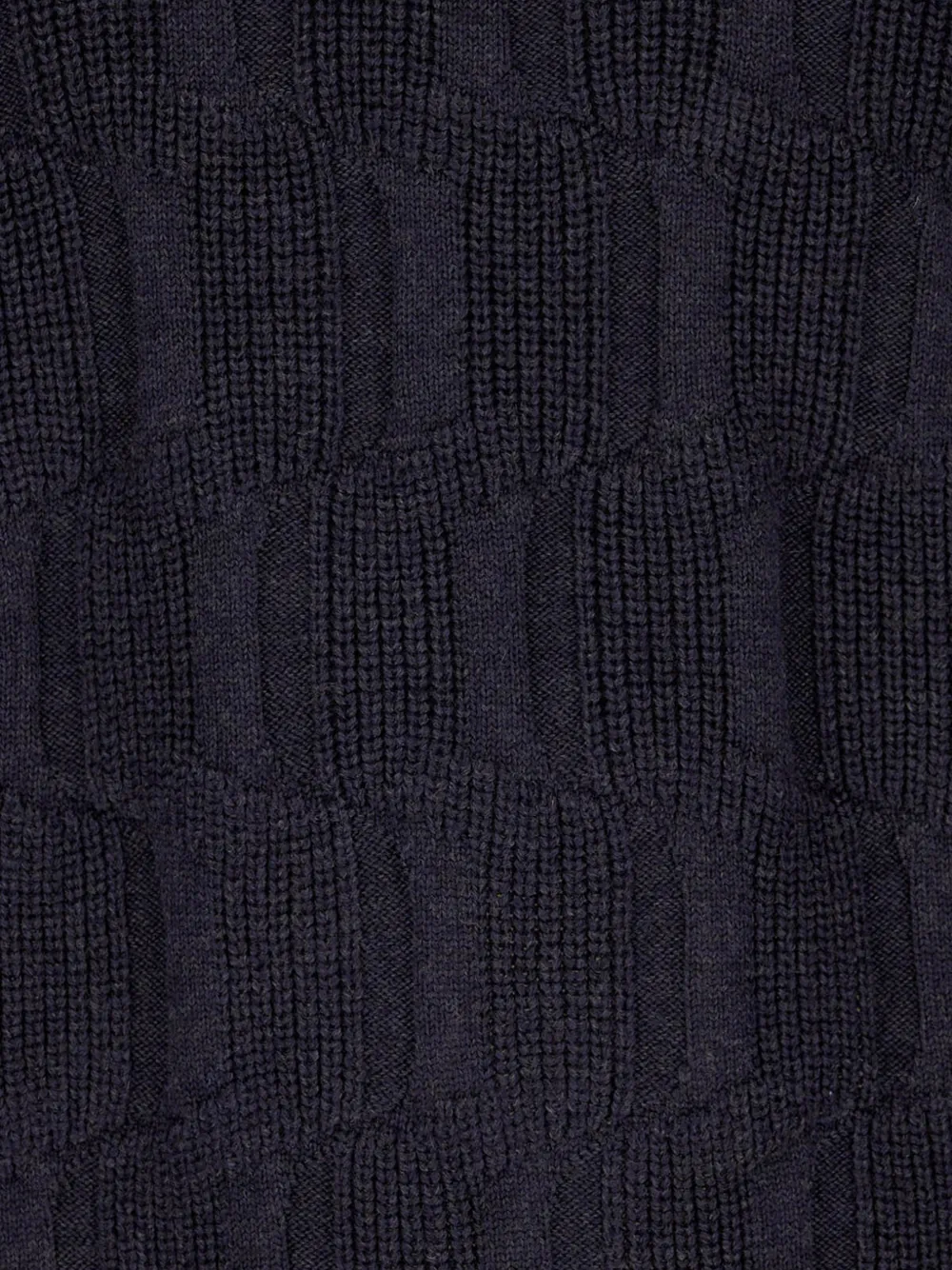 Zanone quarter-zip textured-knit sweater Blauw