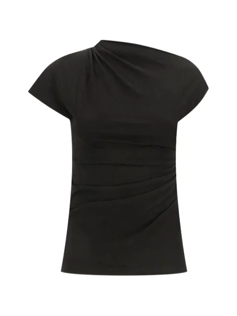 AGOLDE ruched asymmetric-neck top