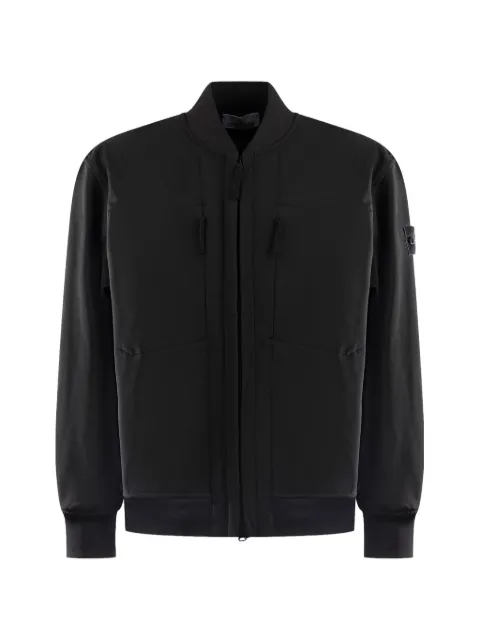 Stone Island logo-patch zip-up jacket