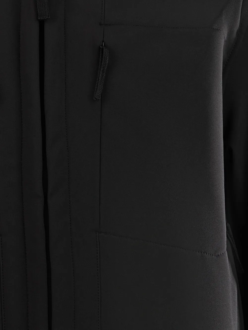 Stone Island logo-patch zip-up jacket Zwart