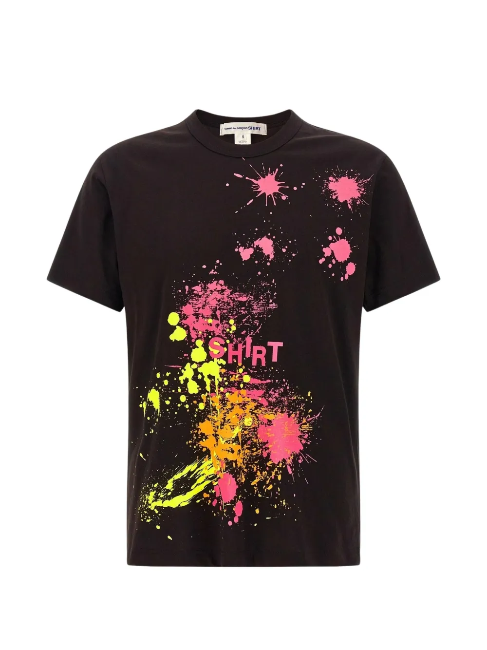 Comme des Garçons Homme paint-splash T-shirt Zwart