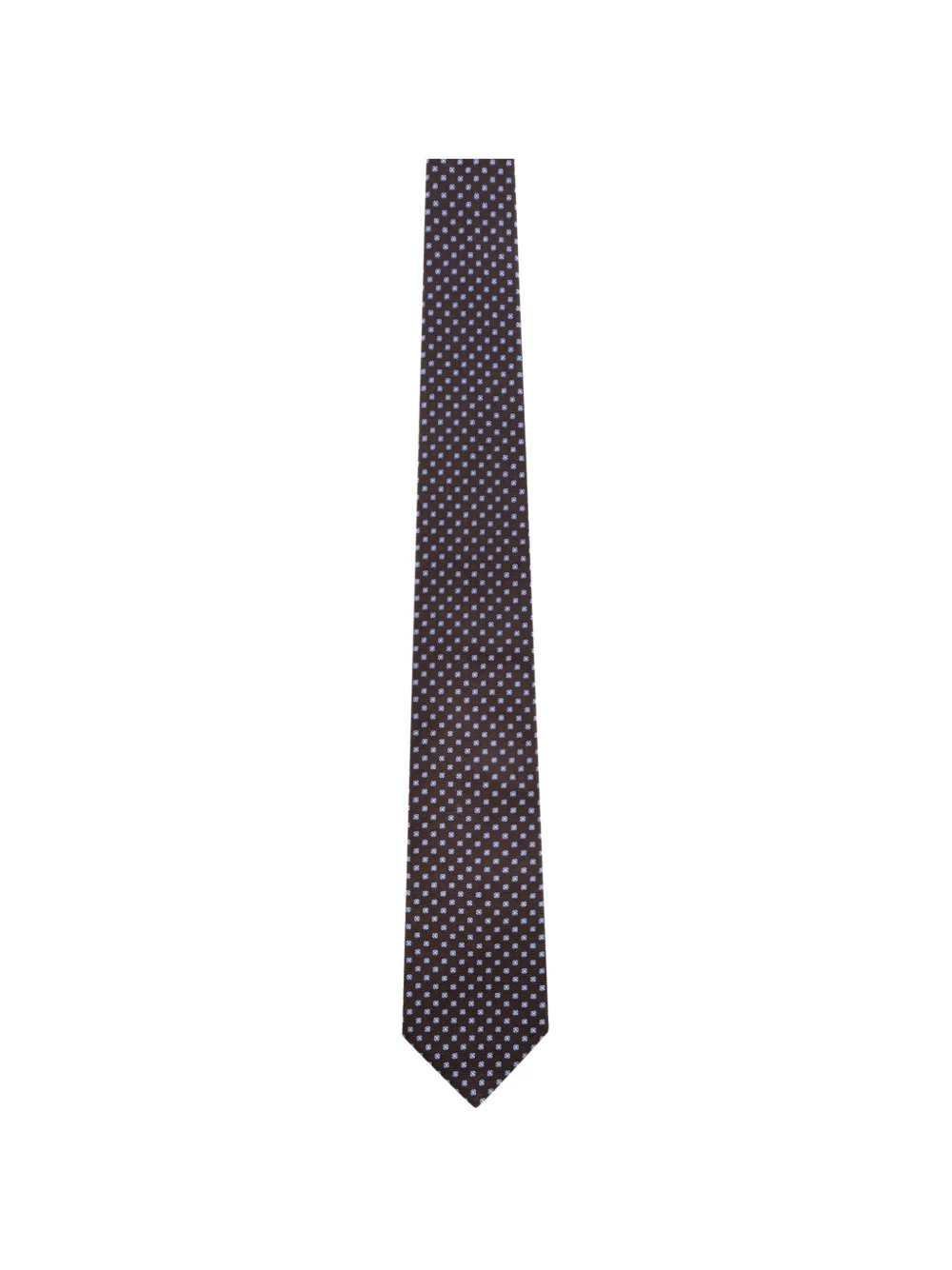Corneliani embroidered silk-blend tie Bruin