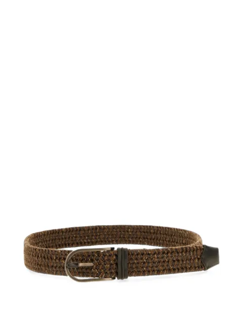 Zegna braided leather belt