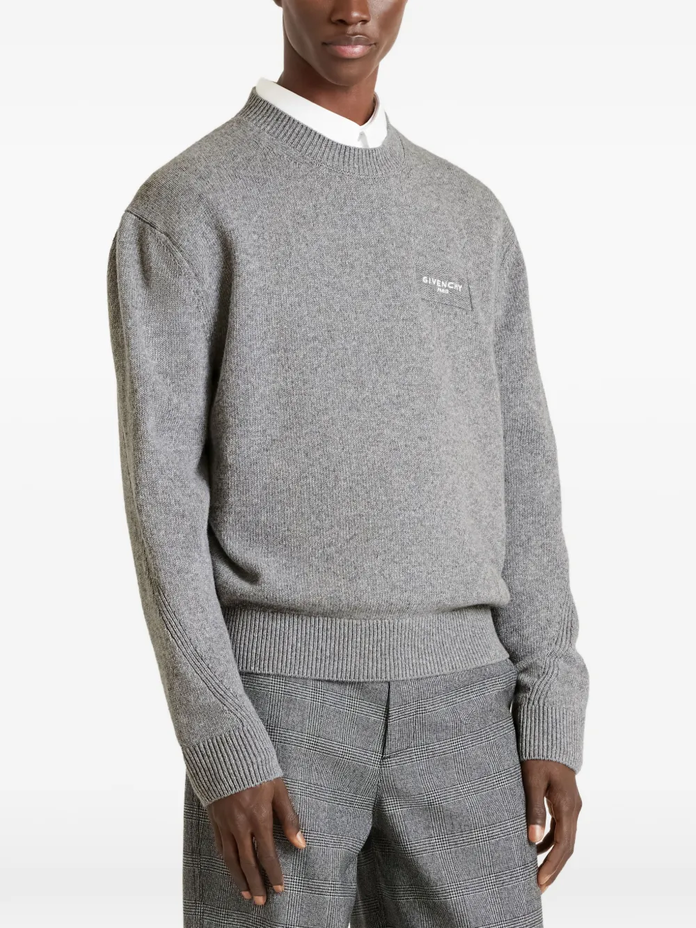 Givenchy Couture Seam trui van wol en kasjmier Grijs