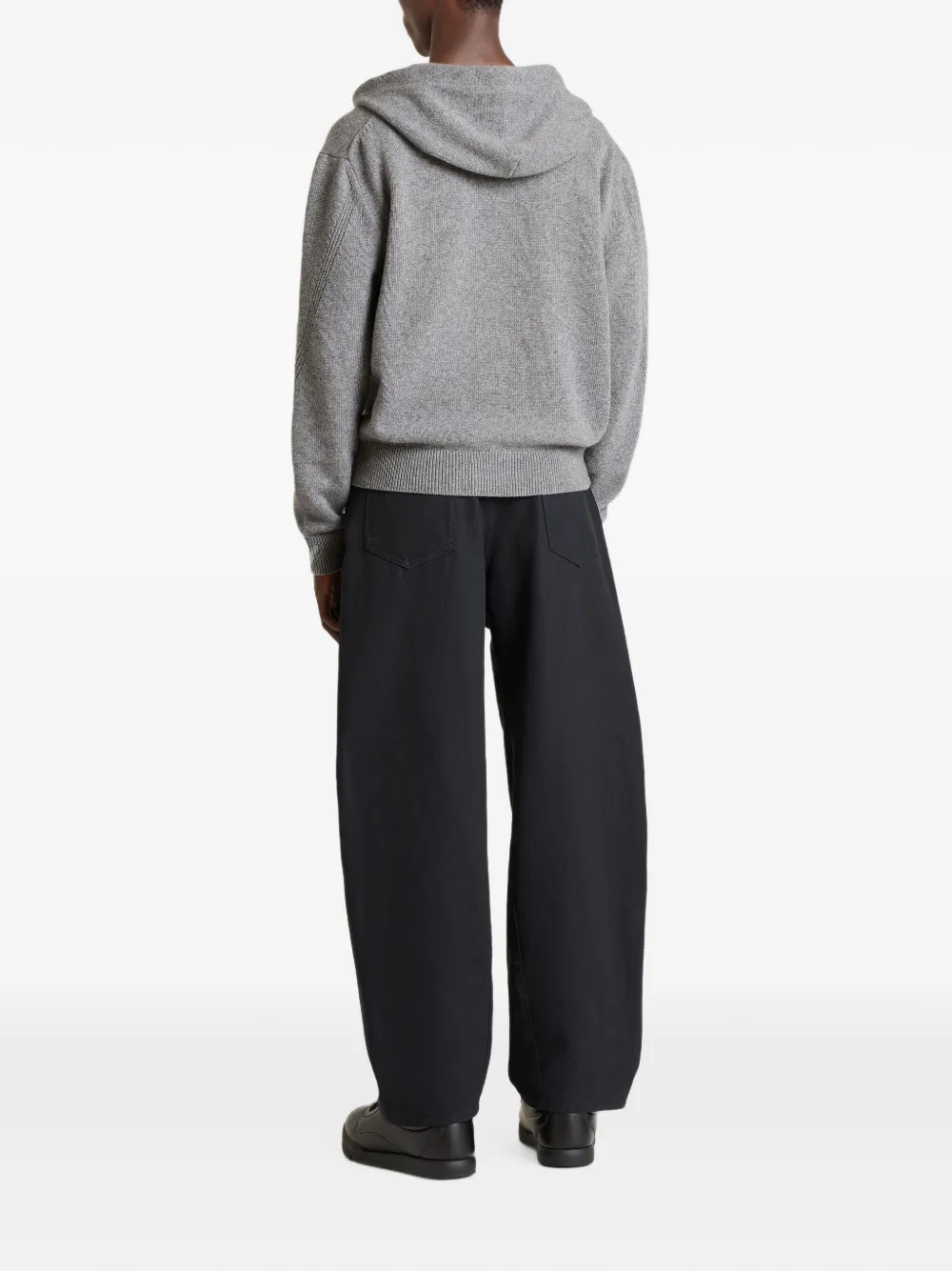 Givenchy Couture Seam hoodie van wol en kasjmier met rits Grijs