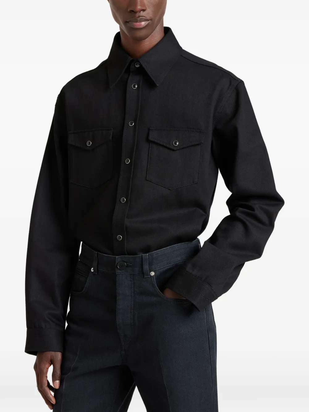 Givenchy Western denim overhemd Zwart