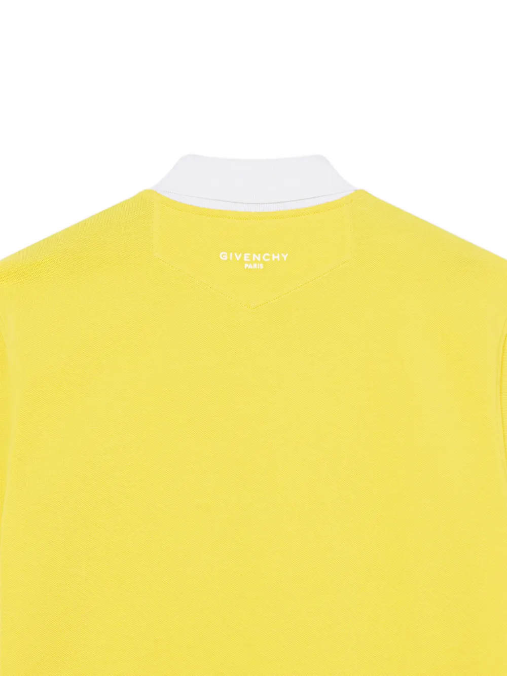 Givenchy polo in piqué cotton with Paris embroidery Geel