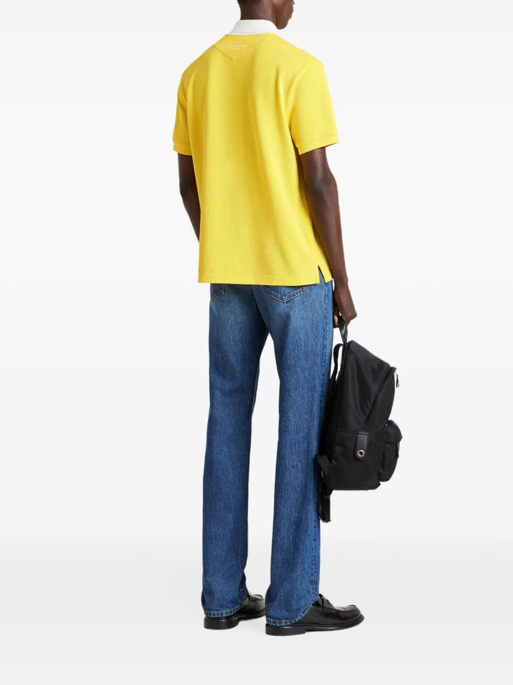 Givenchy polo in piqué cotton with Paris embroidery Geel