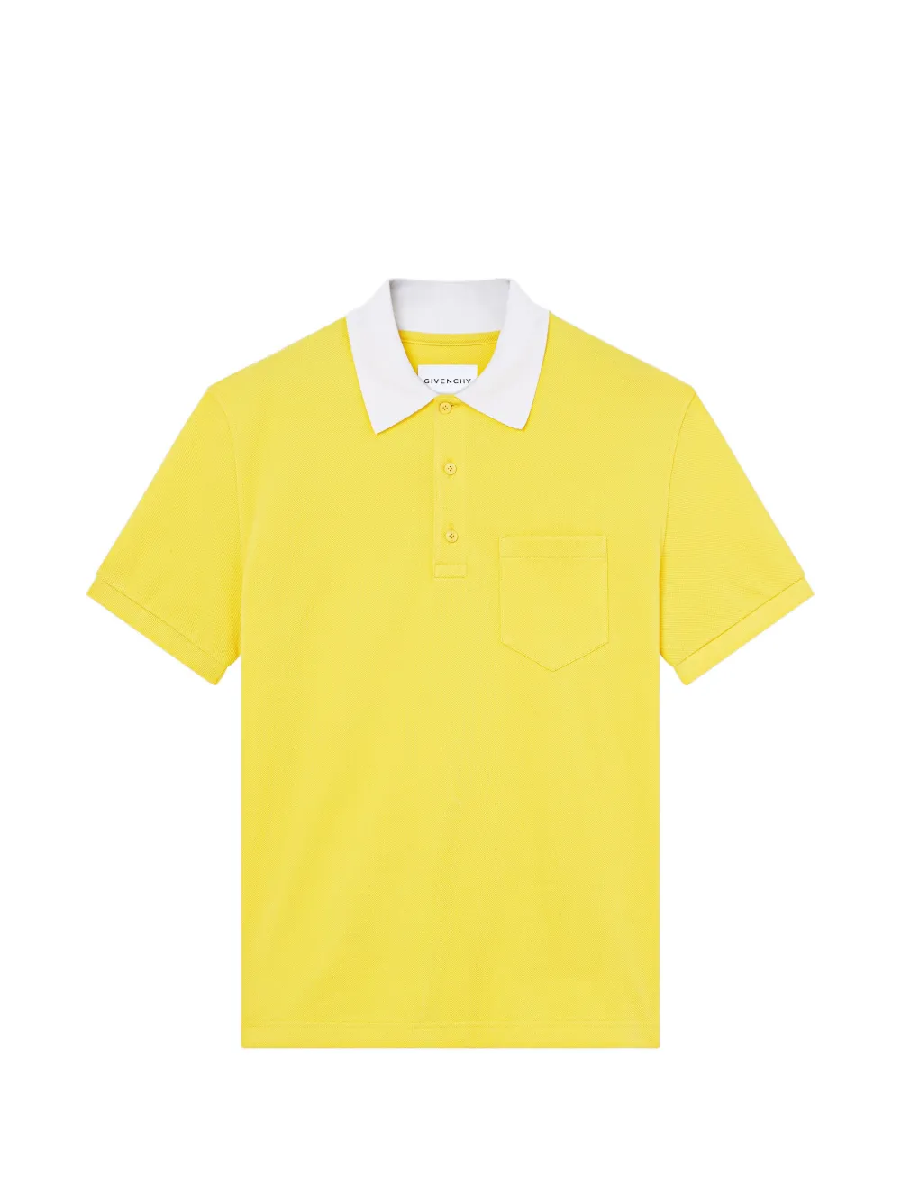 Givenchy polo in piqué cotton with Paris embroidery Geel