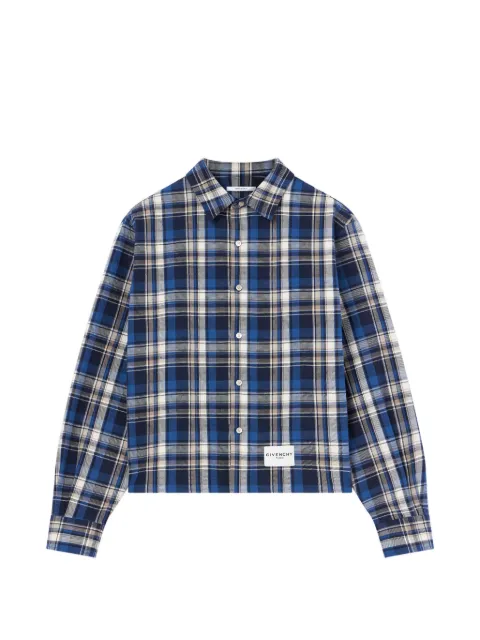 Givenchy cropped checked shirt in cotton