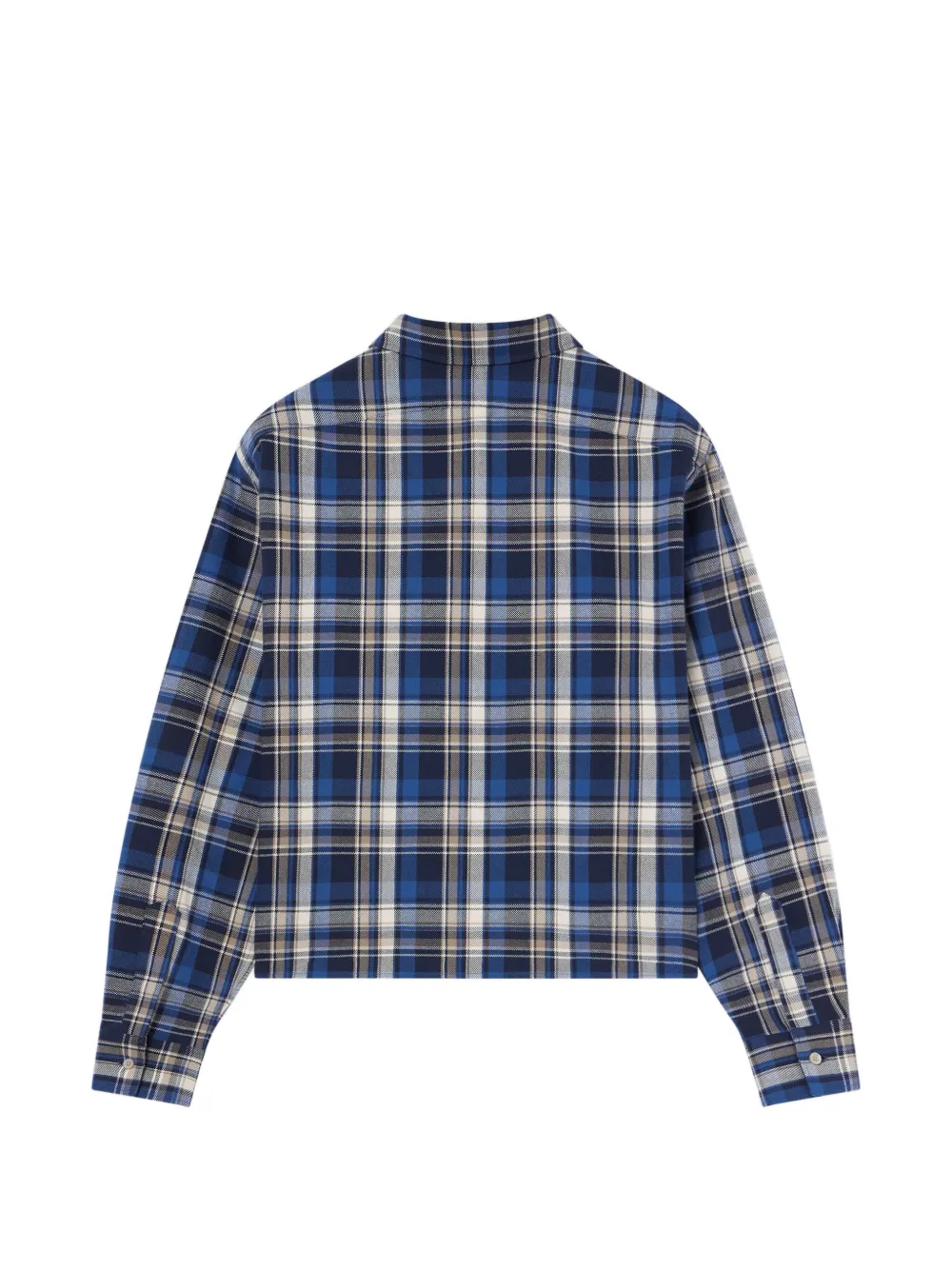 Givenchy Cropped geruit katoenen overhemd Blauw