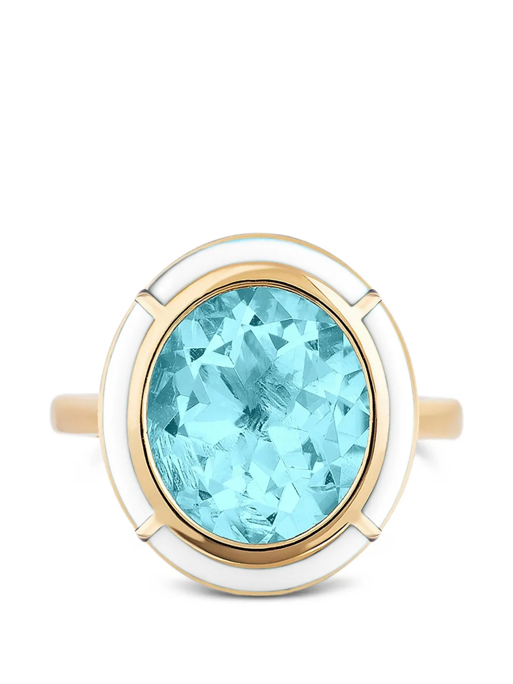 Goshwara Melange blue topaz and turquoise ring - Oro