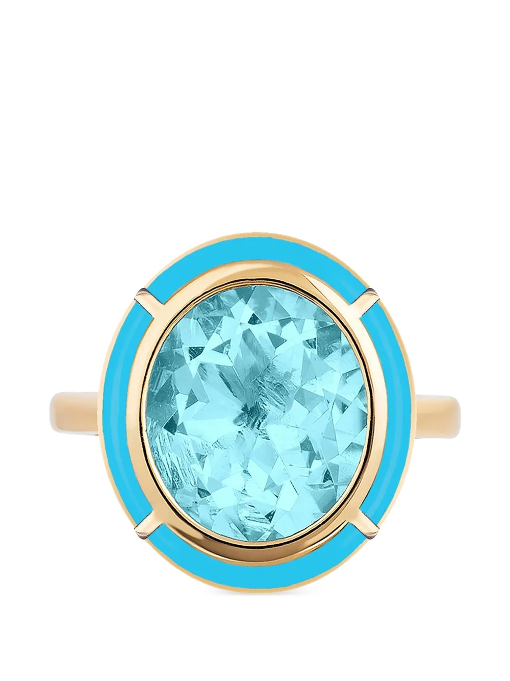 Goshwara Melange blue topaz and turquoise ring - Oro
