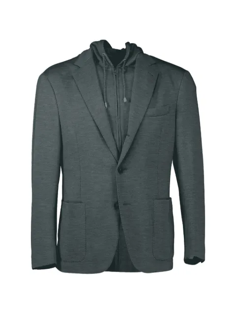 Eleventy single-breasted hooded blazer