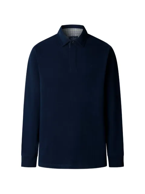 Hackett London embroidered long-sleeve polo shirt