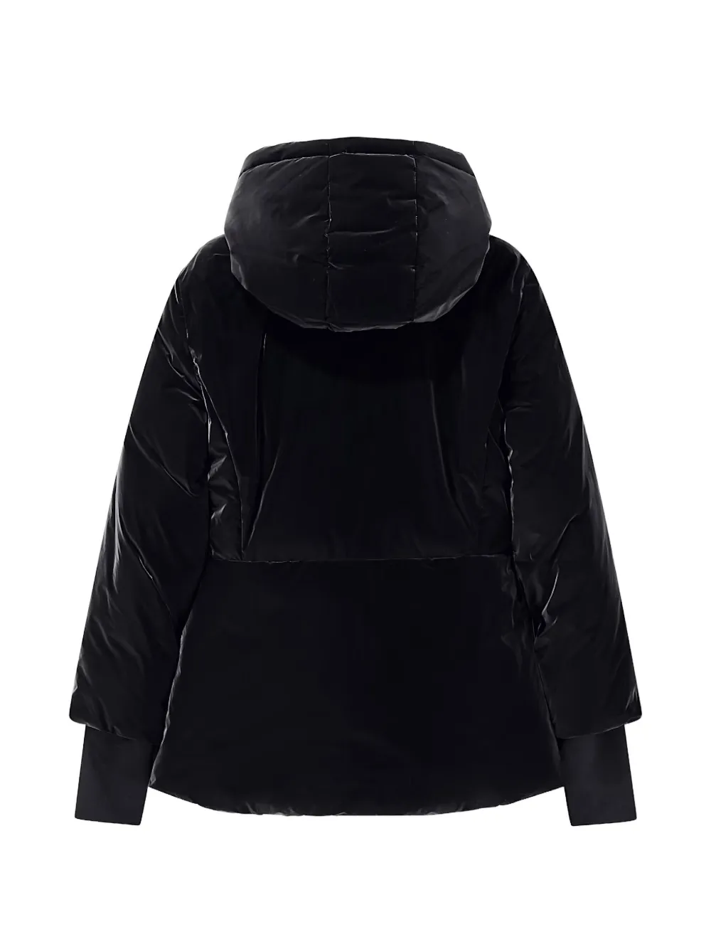 Armani Exchange belted hooded jacket Zwart