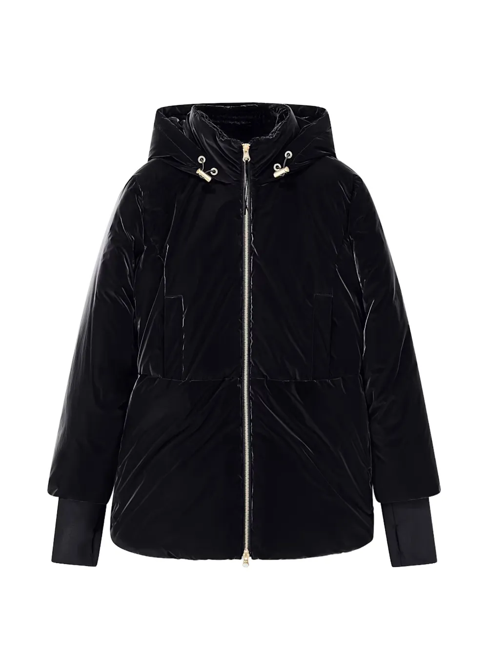 Armani Exchange belted hooded jacket - Schwarz