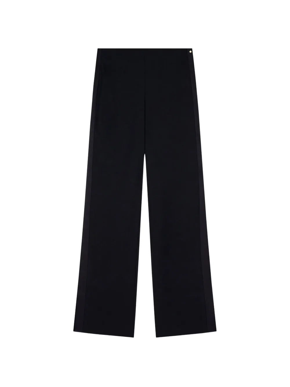 Armani Exchange Broek met wijde pijpen en satijnen afwerking Zwart