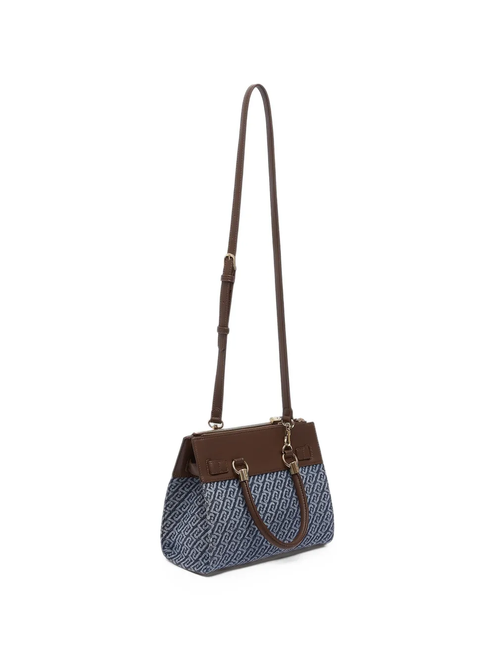 LIU JO small satchel bag denim-effect Blauw
