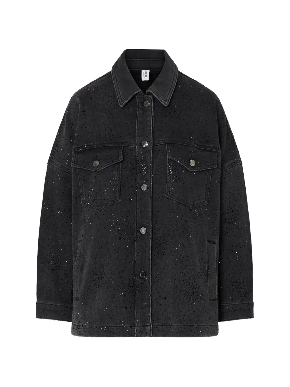 LIU JO oversized jacket with rhinestones - Schwarz