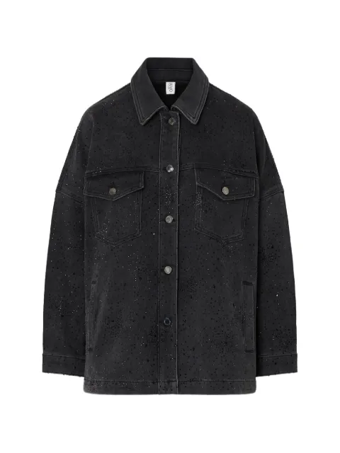 LIU JO oversized jacket with rhinestones