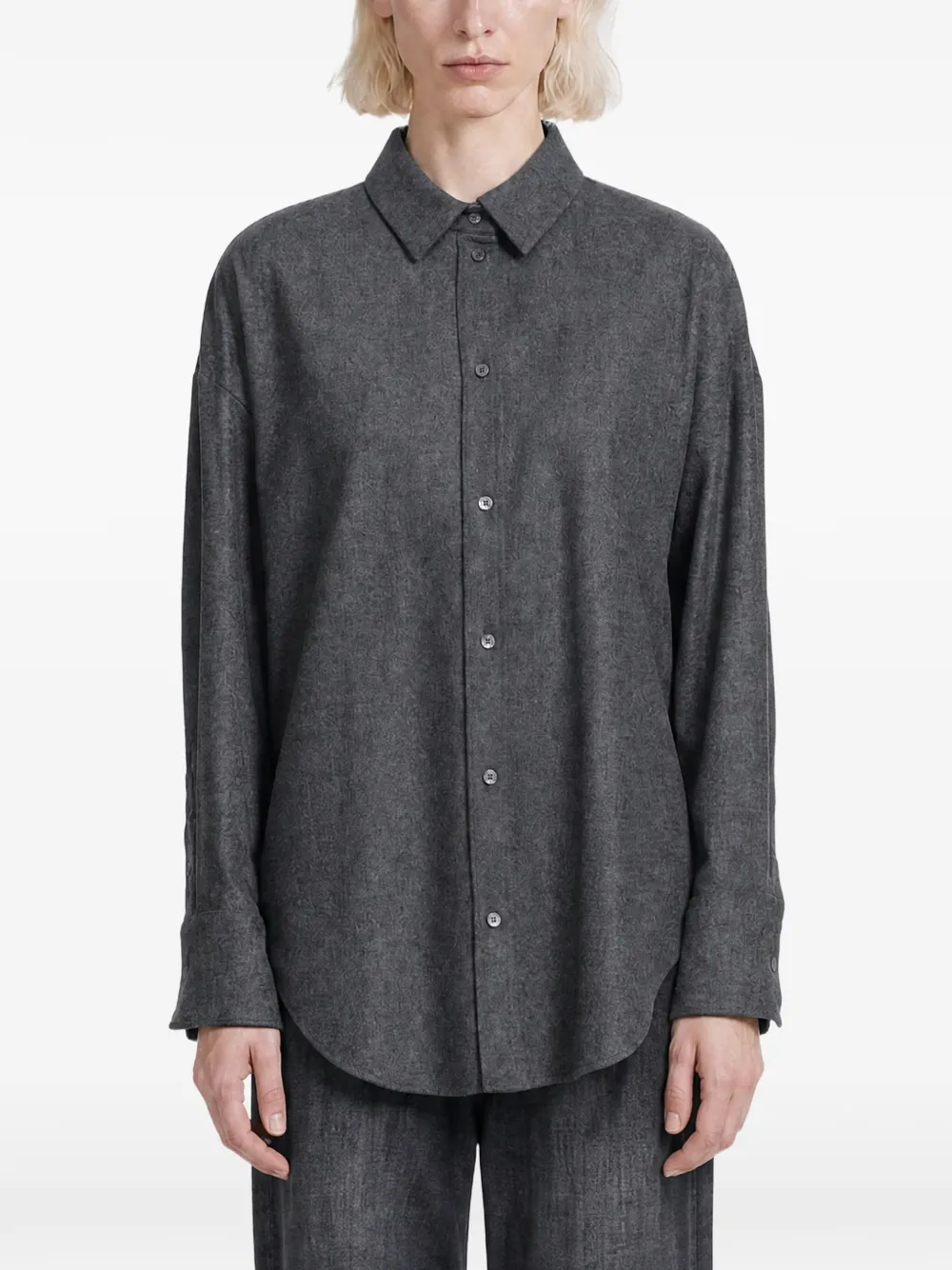 'S Max Mara wool flannel shirt - Grey