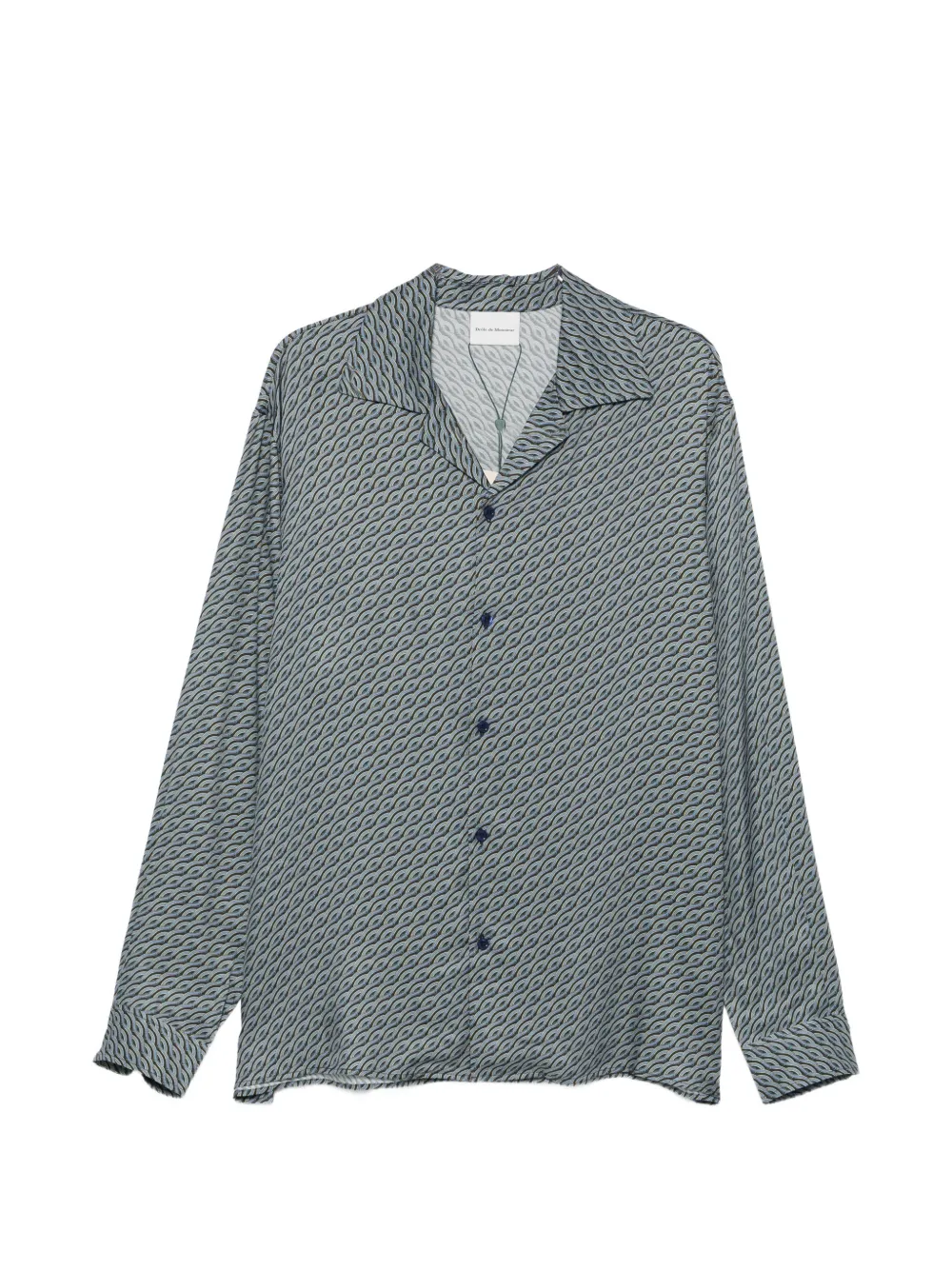 Drôle De Monsieur Notcha Torsades-print shirt Blauw