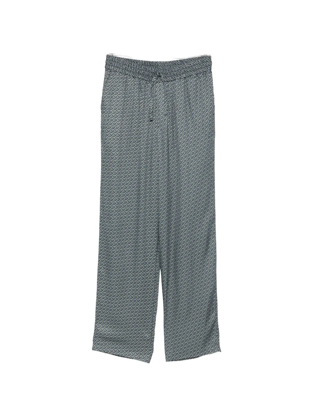 Drôle De Monsieur geometric-print drawstring trousers Blauw