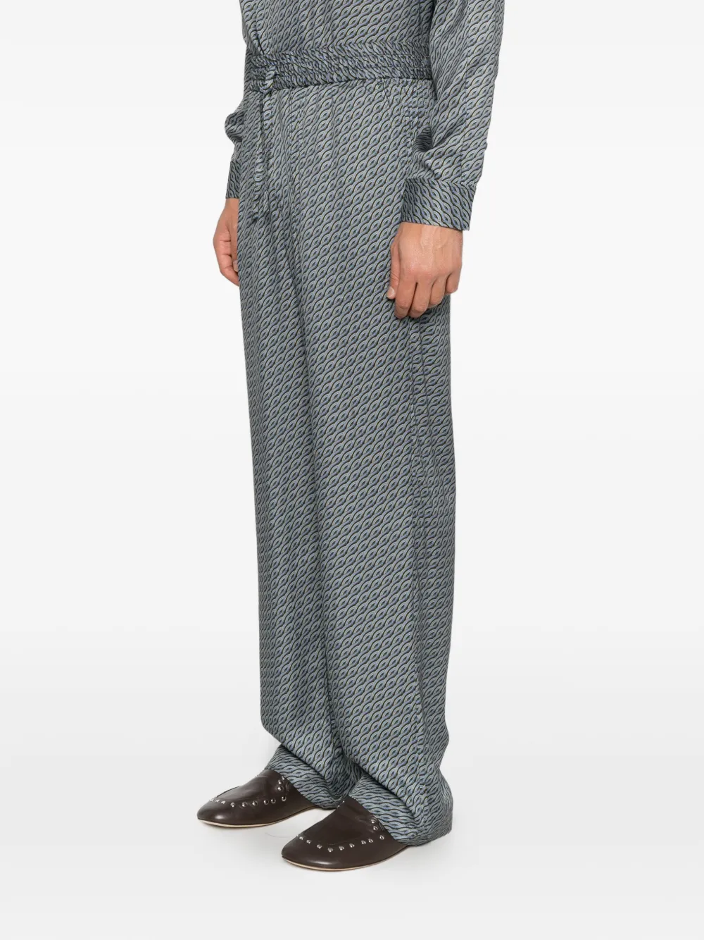 Drôle De Monsieur Broek met trekkoordtaille Blauw