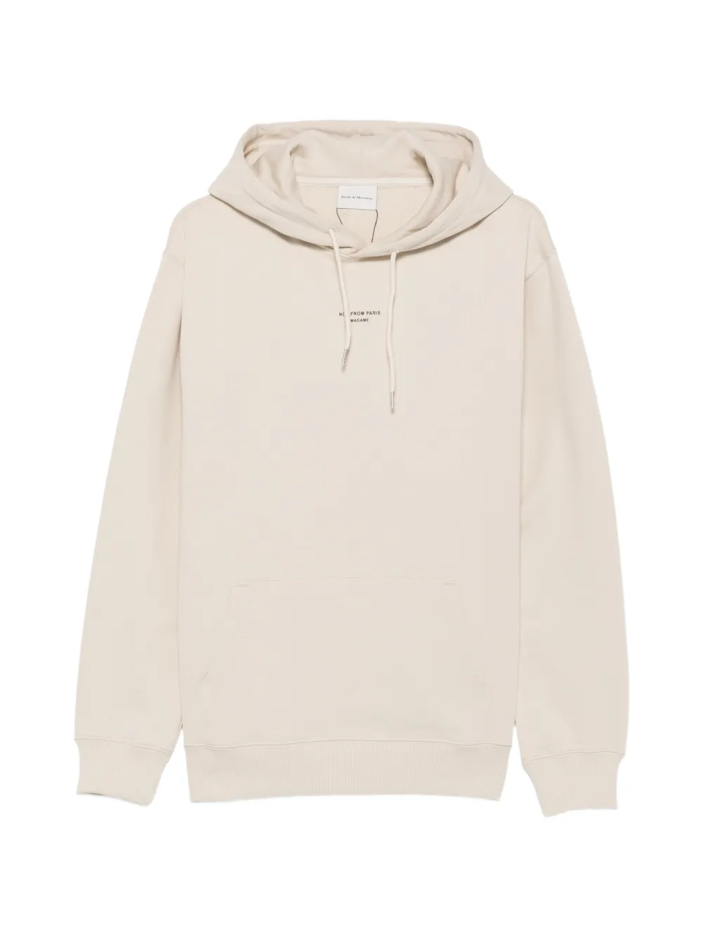 Drôle De Monsieur Le Hoodie slogan-print drawstring hoodie Beige