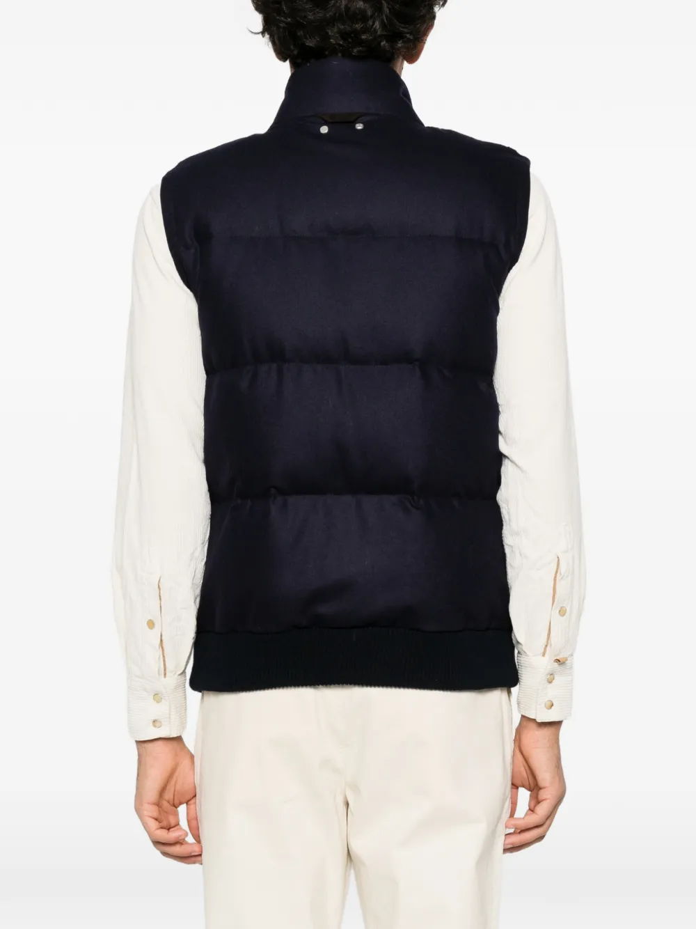 Jacob Cohën cable-knit padded gilet Blauw
