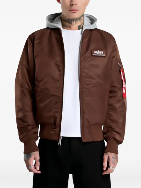 Alpha Industries MA-1 hooded bomber jacket