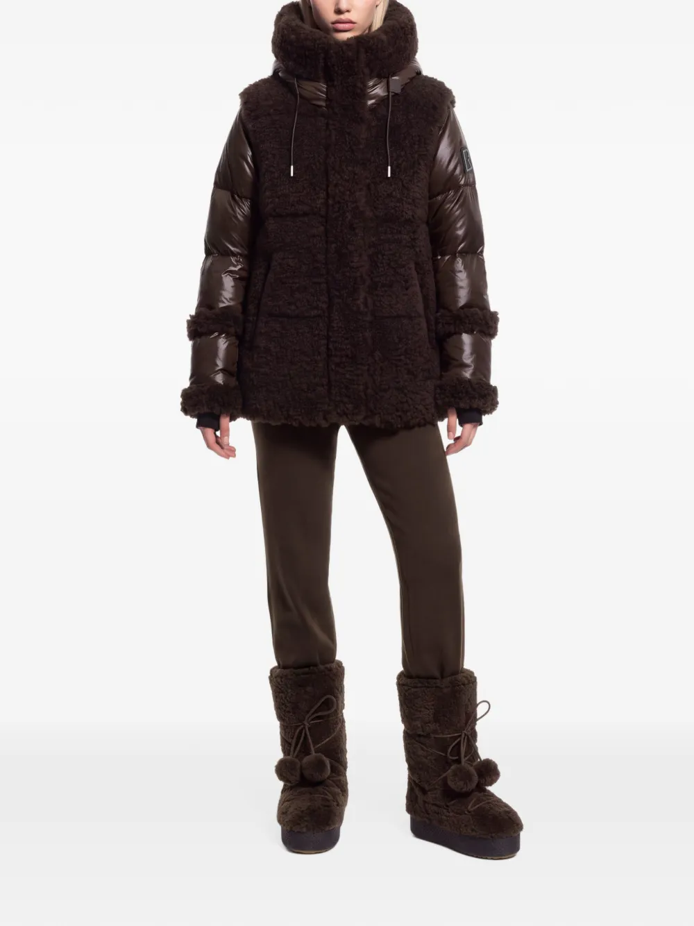 RUDSAK Marissa quilted faux-fur coat Bruin