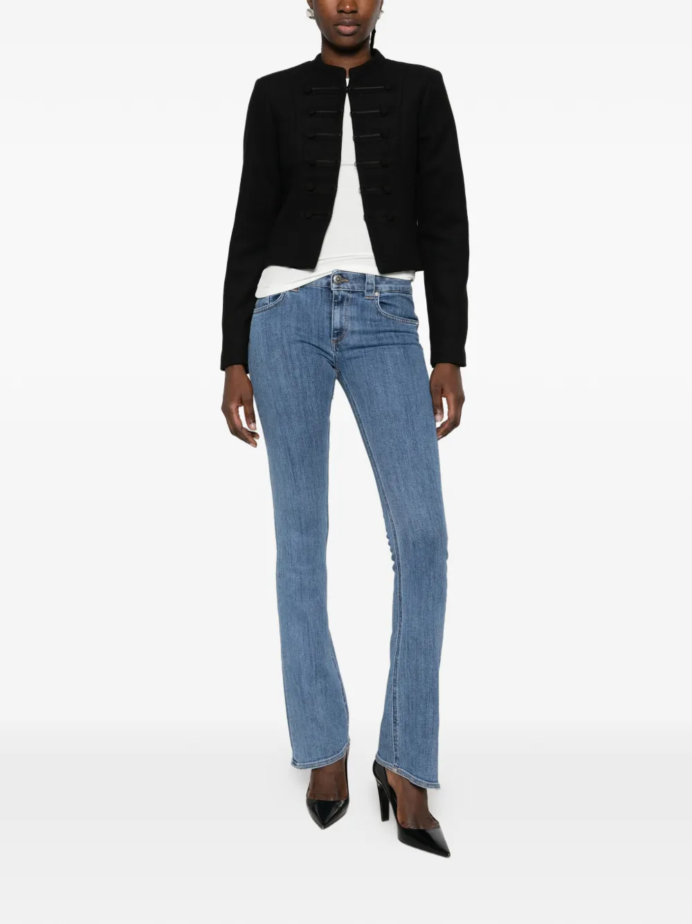 DONDUP faded flared-hem jeans Blauw