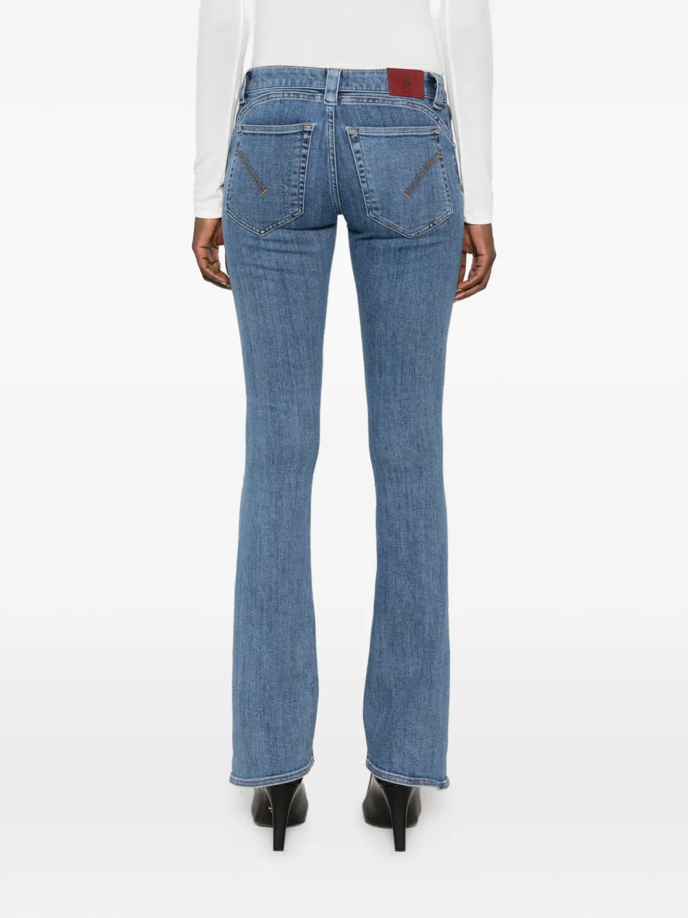 DONDUP faded flared-hem jeans Blauw