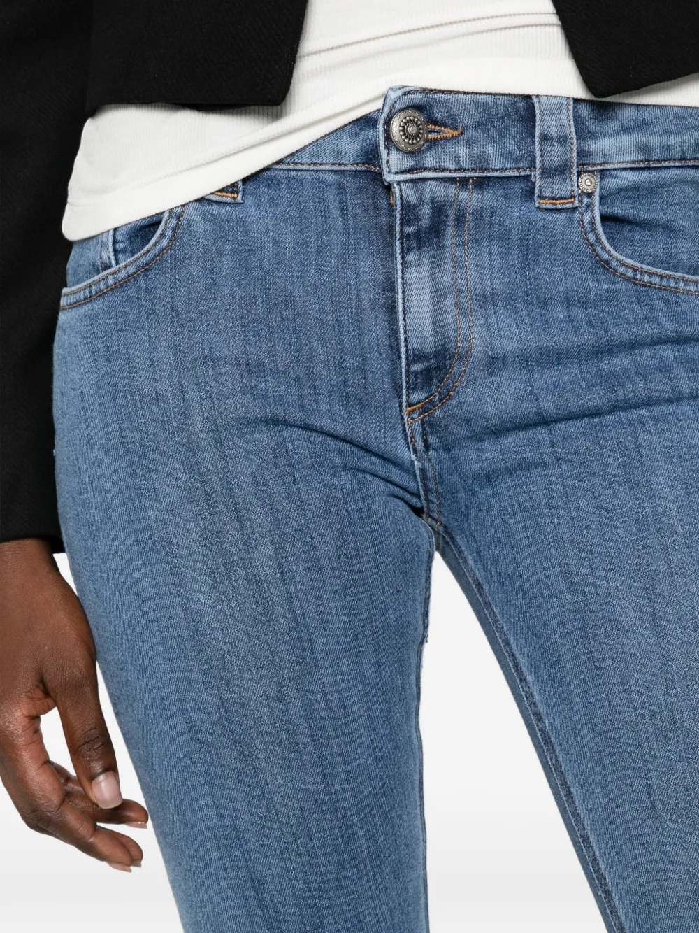 DONDUP faded flared-hem jeans Blauw