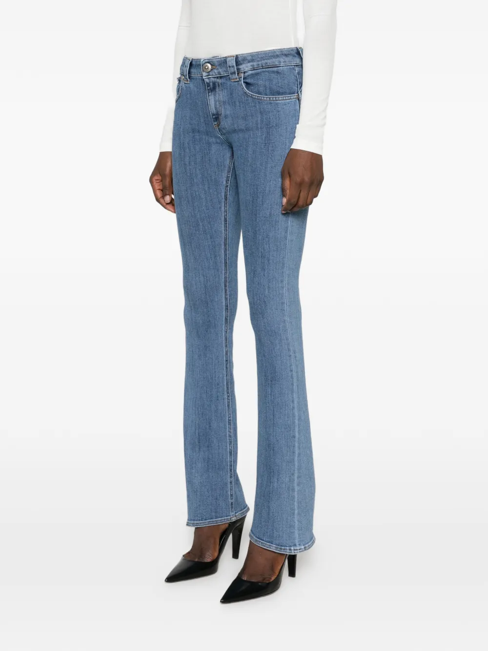 DONDUP faded flared-hem jeans Blauw
