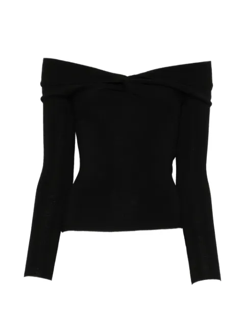 IVORY PARIS Cleo twisted-front sweater