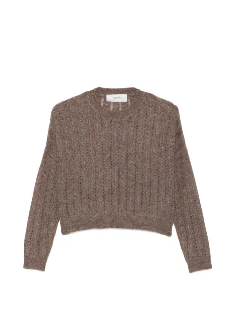 IVORY PARIS cropped Monica sweater i pointelle-strik