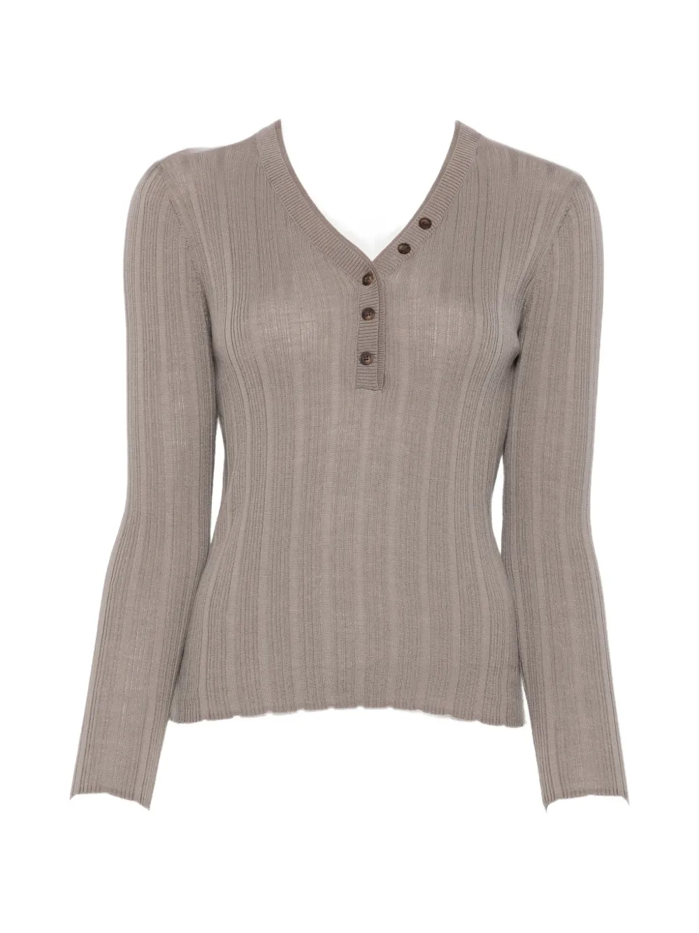 IVORY PARIS Vera ribbed-knit sweater - Grau