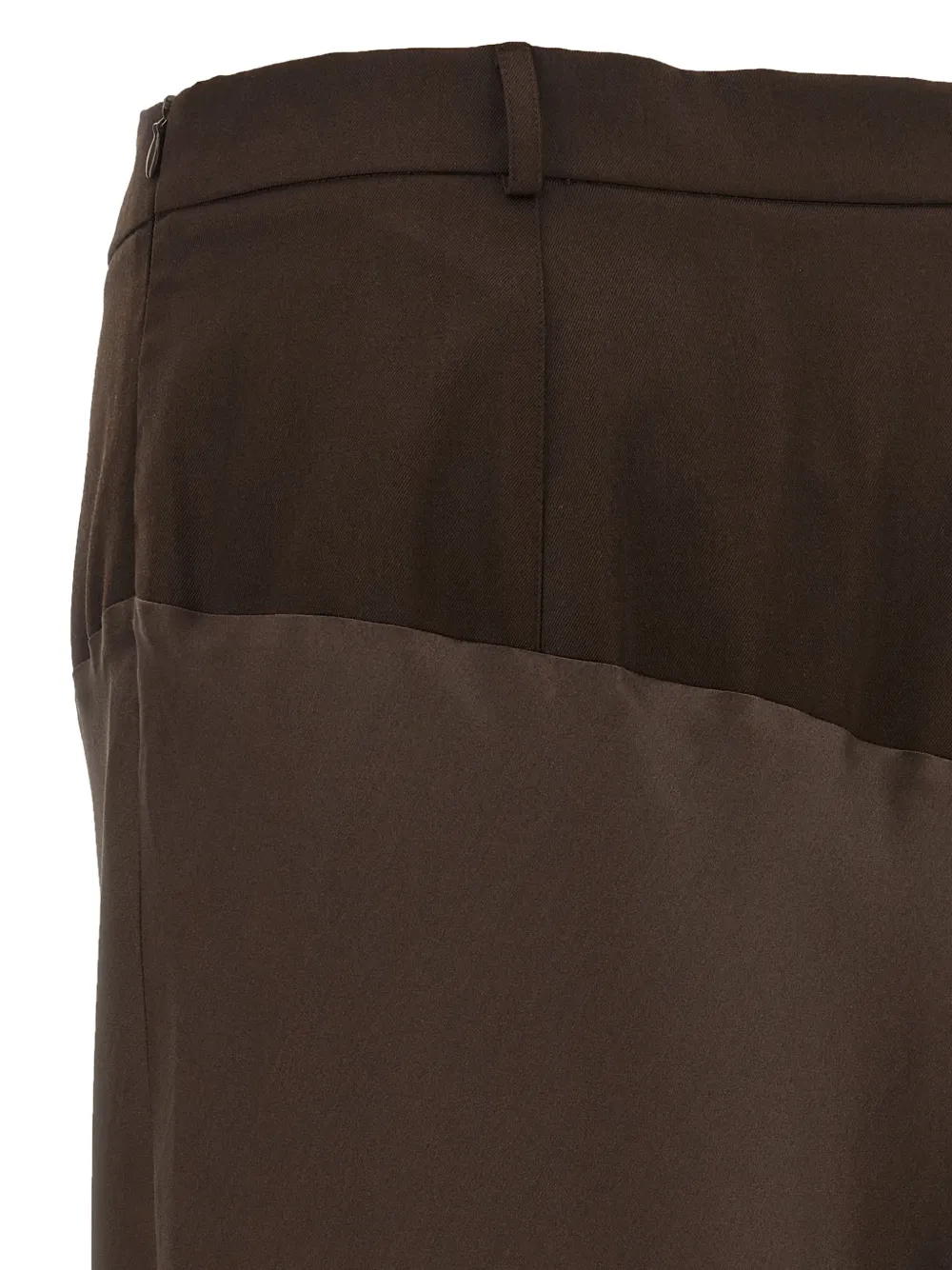MISENITHE Rita Rose asymmetrische maxi-kokerrok Bruin